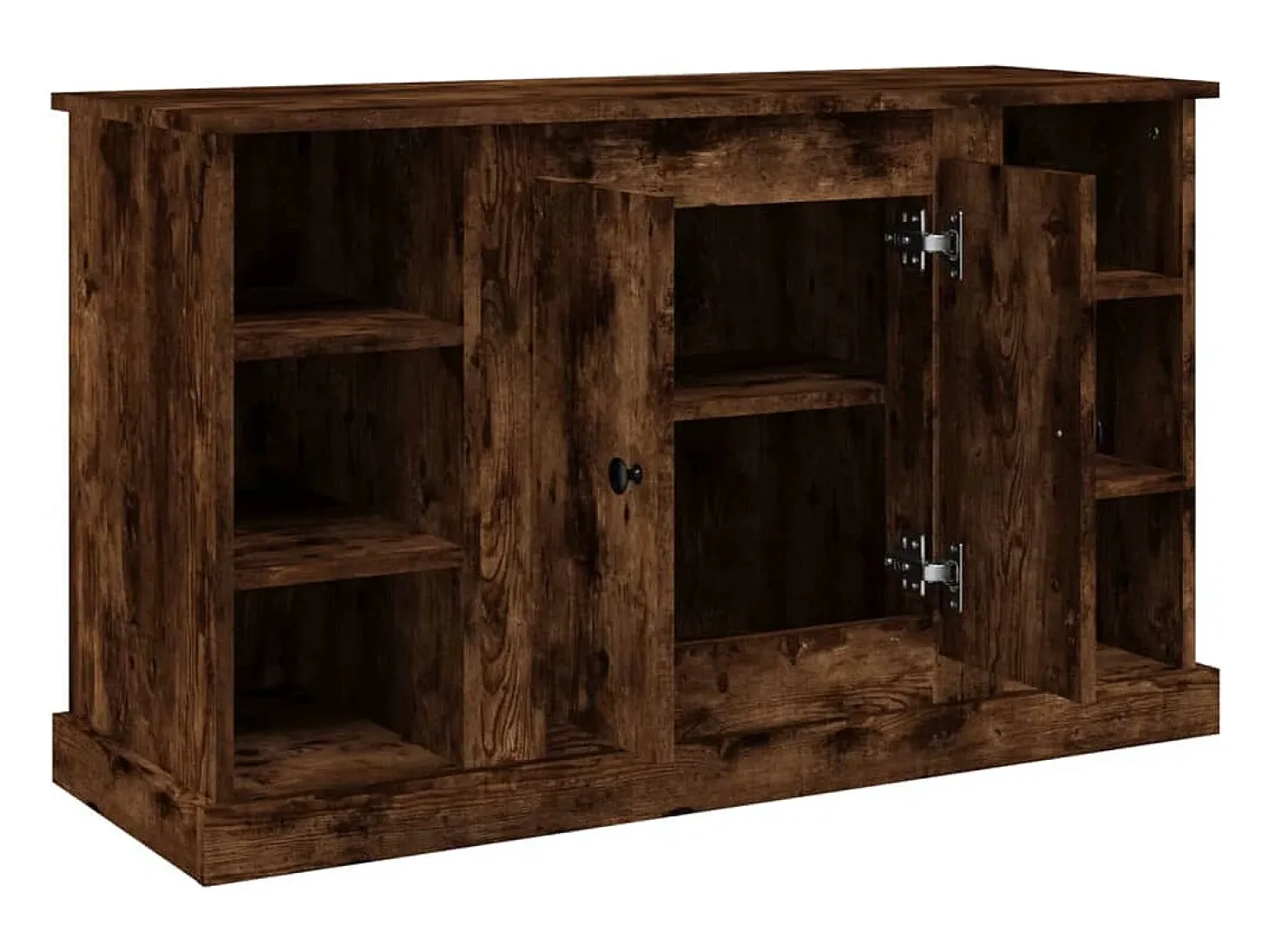 Aparador madera contrachapada color roble ahumado 100x35,5x60cm