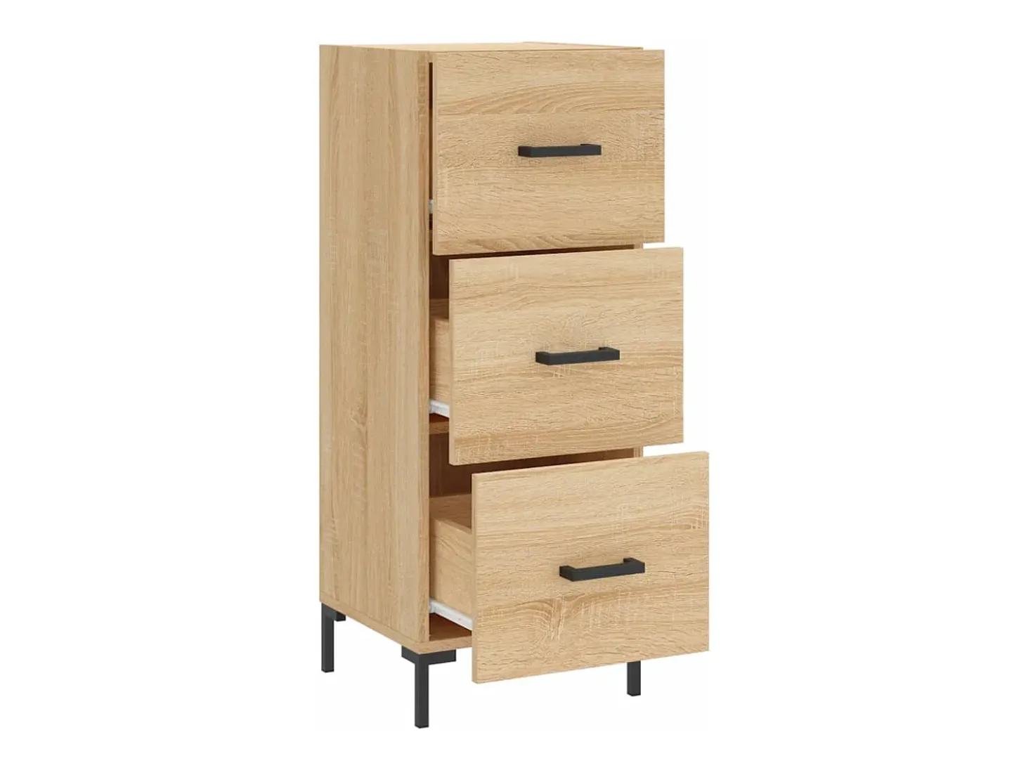 Aparador madera contrachapada color roble Sonoma 34,5x34x90 cm