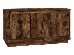 Aparador madera contrachapada roble ahumado 102x35x55 cm ES472641
