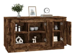 Aparador madera contrachapada roble ahumado 102x35x55 cm ES472641