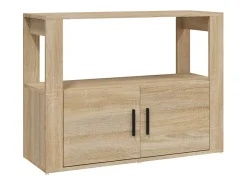 Aparador madera contrachapada color roble Sonoma 80x30x60 cm