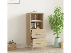 Aparador madera contrachapada color roble Sonoma 34,5x34x90 cm
