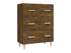 Aparador madera contrachapada color roble ahumado 70x34x90 cm ES30588