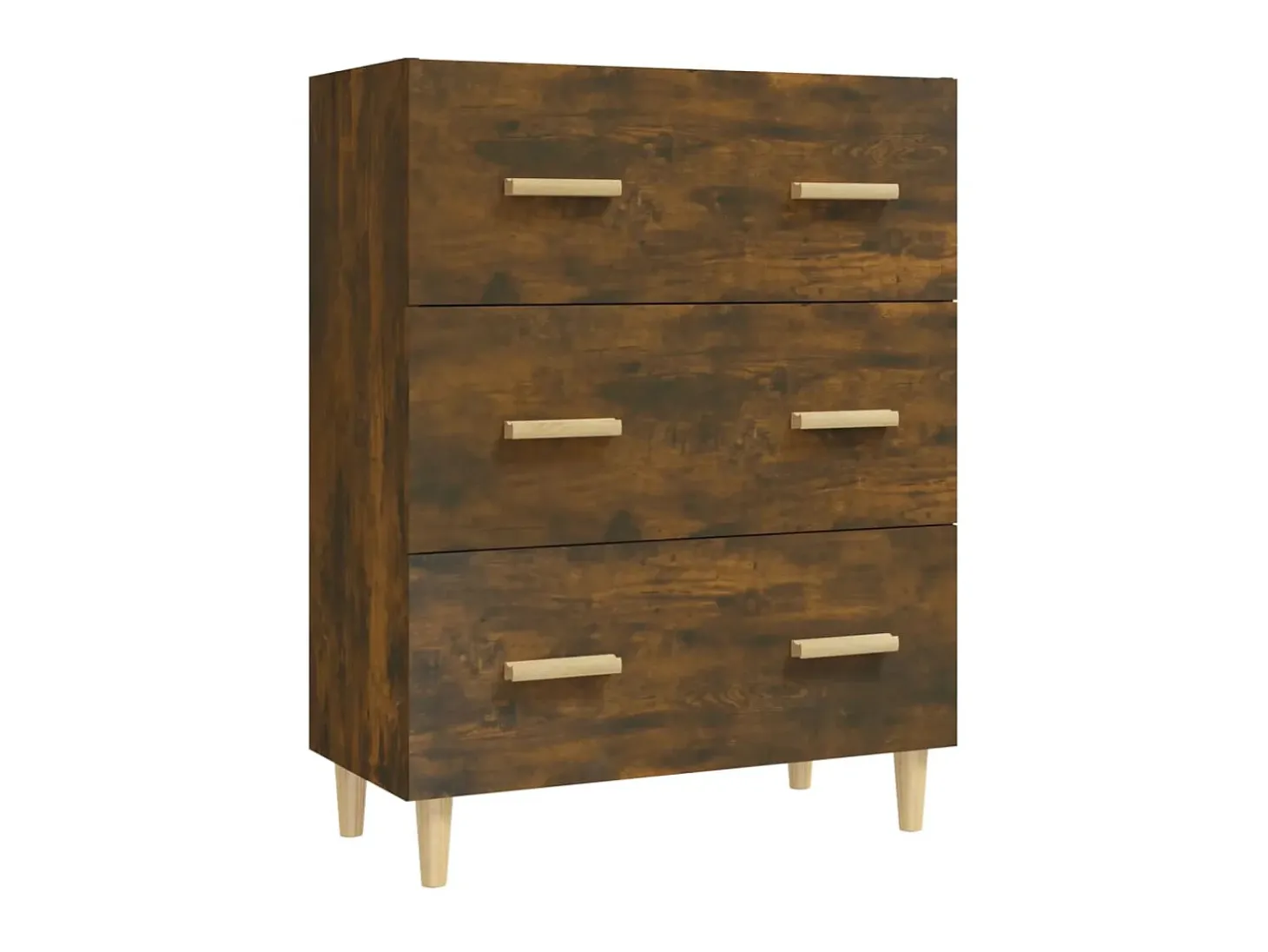 Aparador madera contrachapada color roble ahumado 70x34x90 cm ES30588