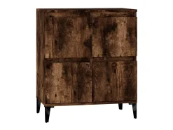 Aparador madera contrachapada color roble ahumado 60x35x70 cm ES24478