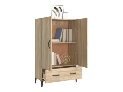 Aparador madera contrachapada roble Sonoma 70x31x115 cm