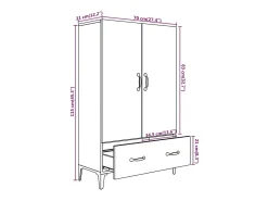 Aparador madera contrachapada roble Sonoma 70x31x115 cm