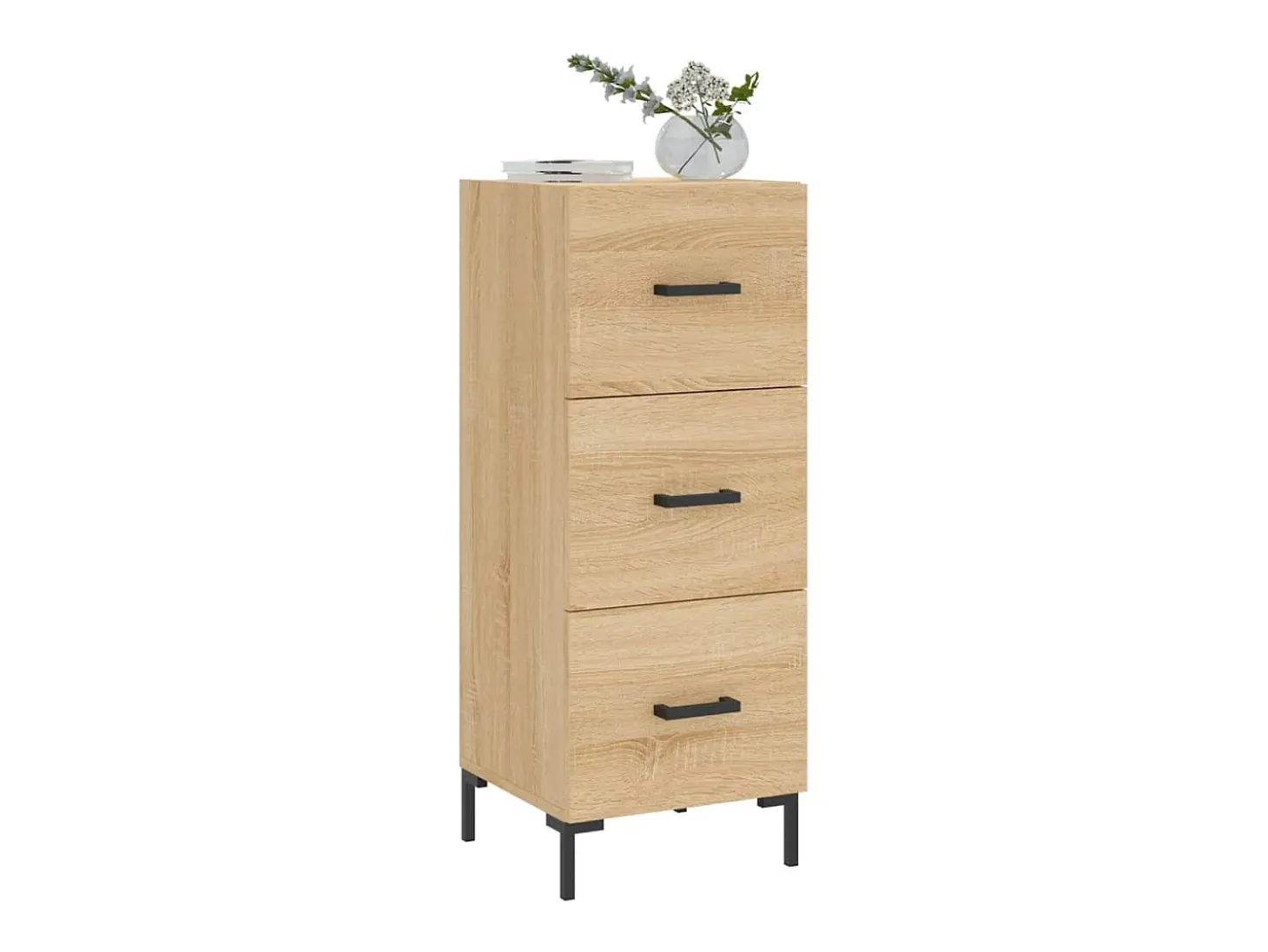 Aparador madera contrachapada color roble Sonoma 34,5x34x90 cm ES38754