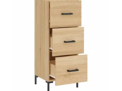 Aparador madera contrachapada color roble Sonoma 34,5x34x90 cm ES38754