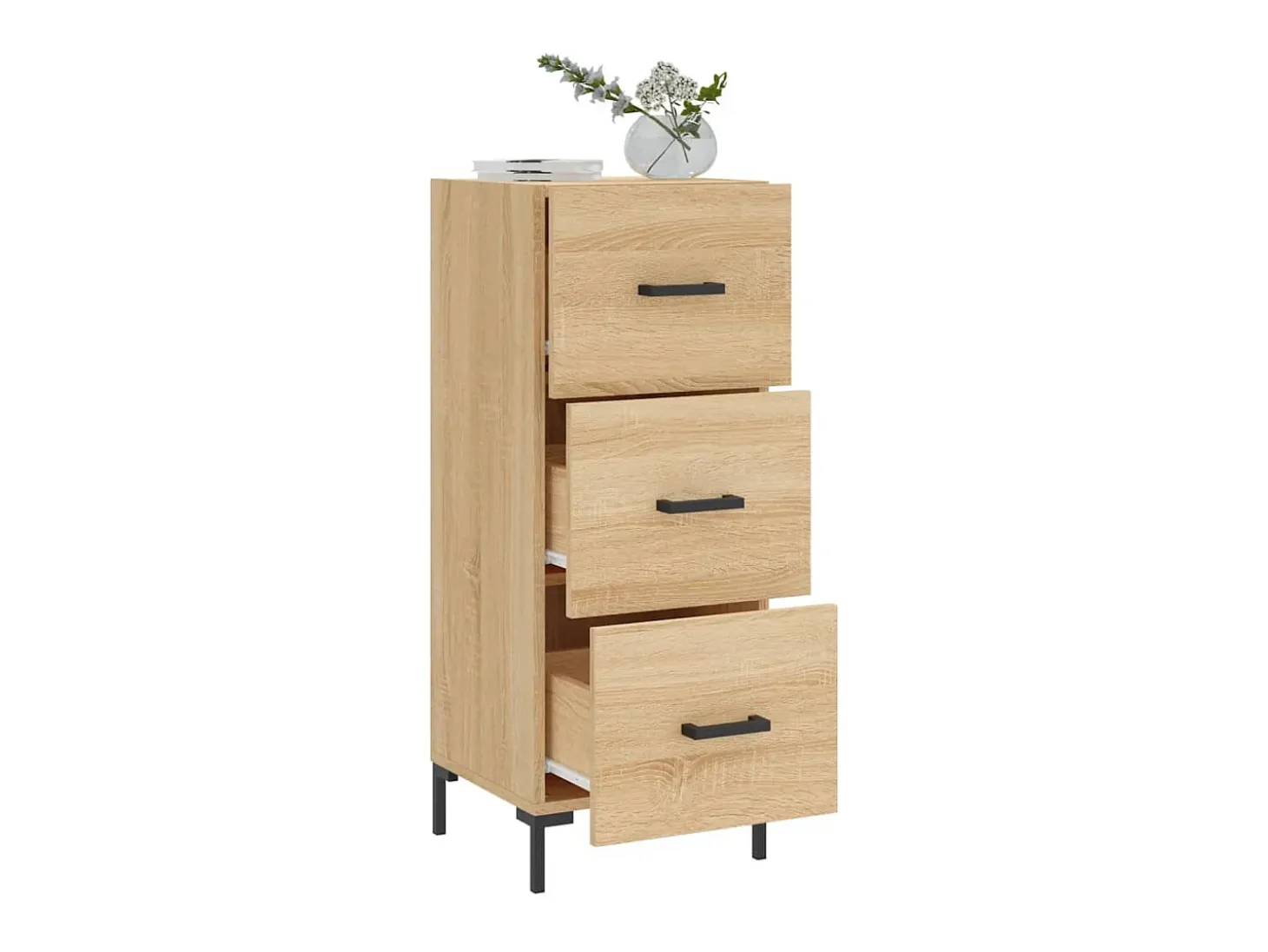 Aparador madera contrachapada color roble Sonoma 34,5x34x90 cm ES38754