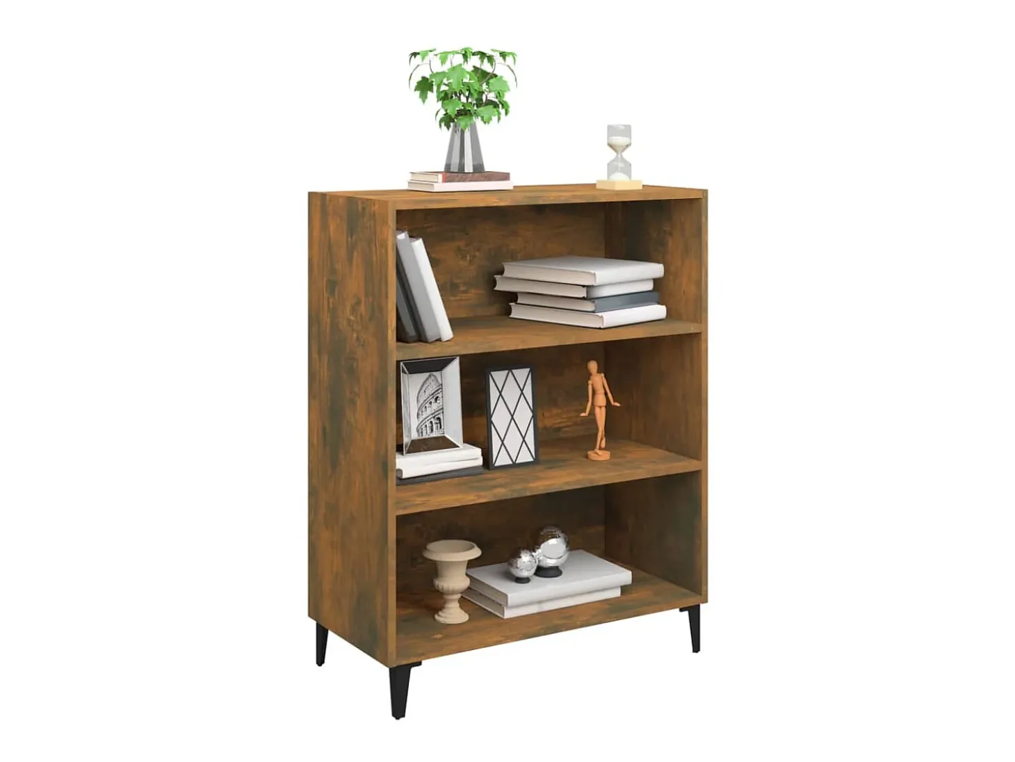 Aparador madera contrachapada roble ahumado 69,5x32,5x90 cm ES45499