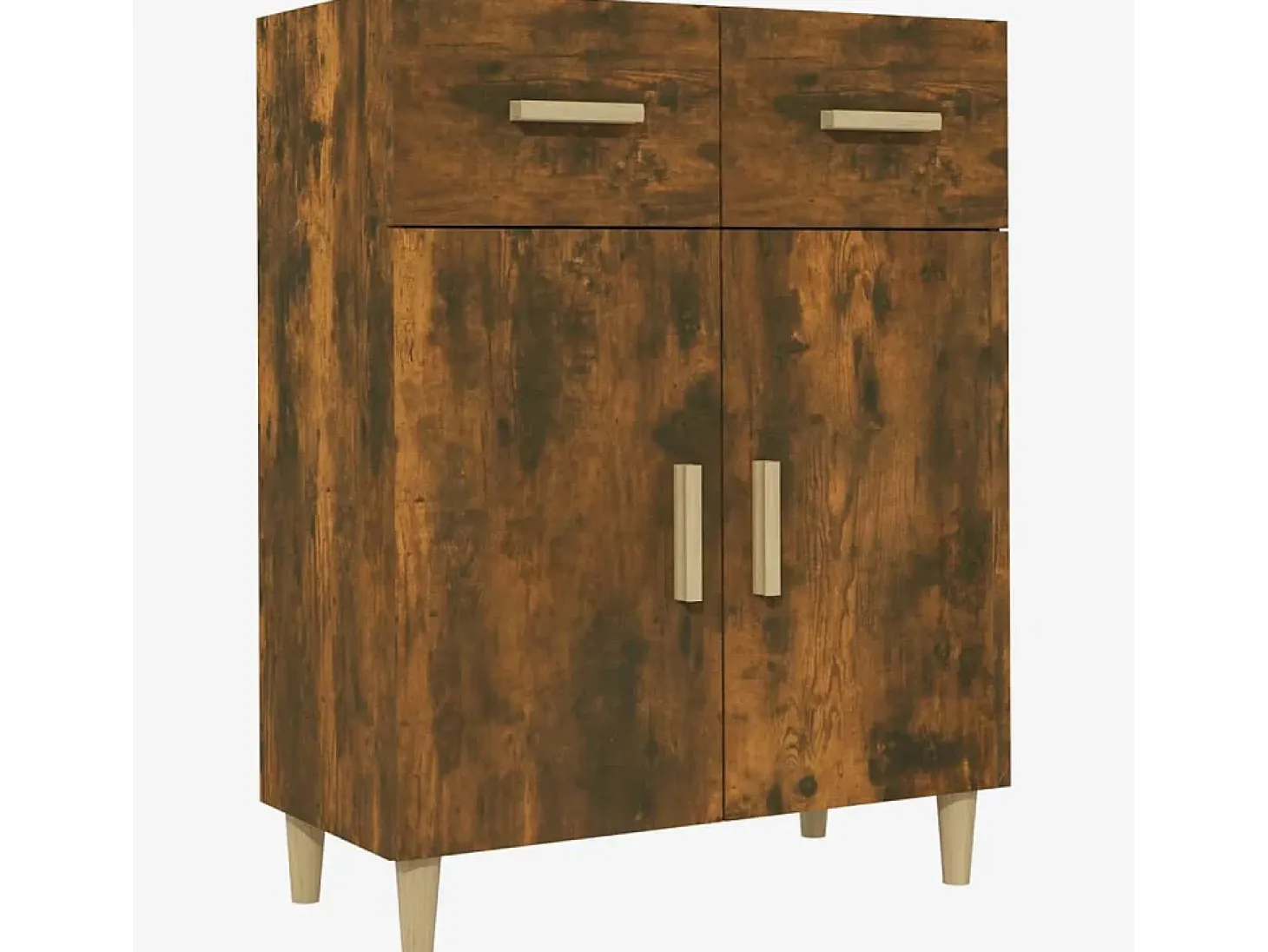 Aparador madera contrachapada roble ahumado 69,5x34x89 cm