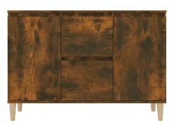 Aparador madera contrachapada color roble ahumado 103,5x35x70cm ES58758