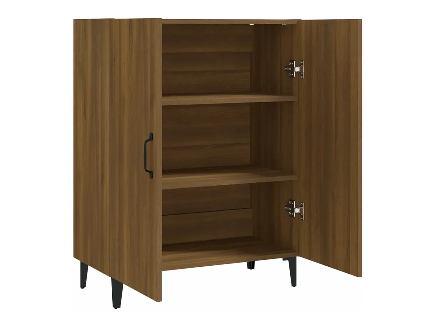 Aparador madera contrachapada color roble marrón 70x34x90 cm
