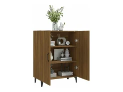 Aparador madera contrachapada color roble marrón 70x34x90 cm