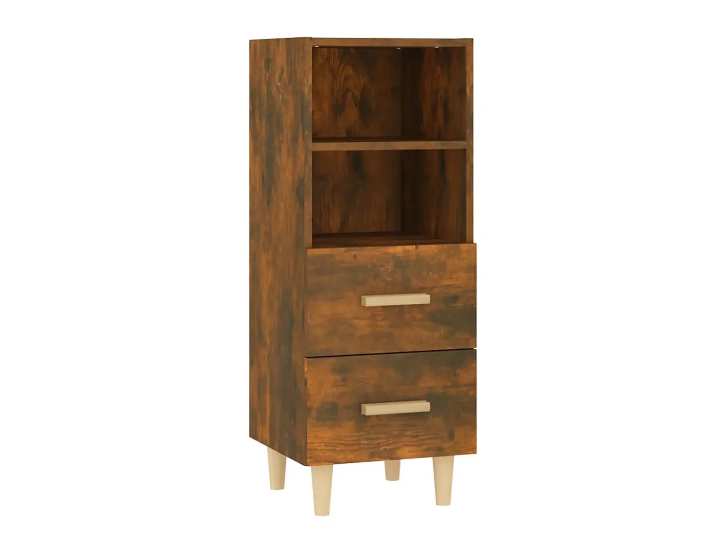 Aparador madera contrachapada roble ahumado 34,5x34x90 cm ES88661