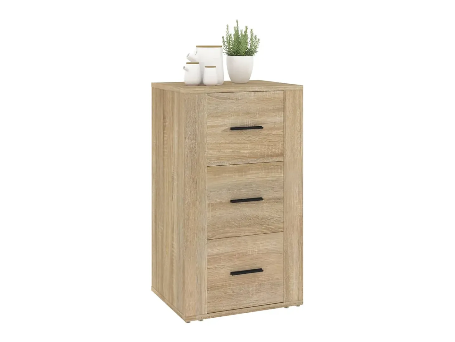 Aparador madera contrachapada color roble Sonoma 40x33x70 cm