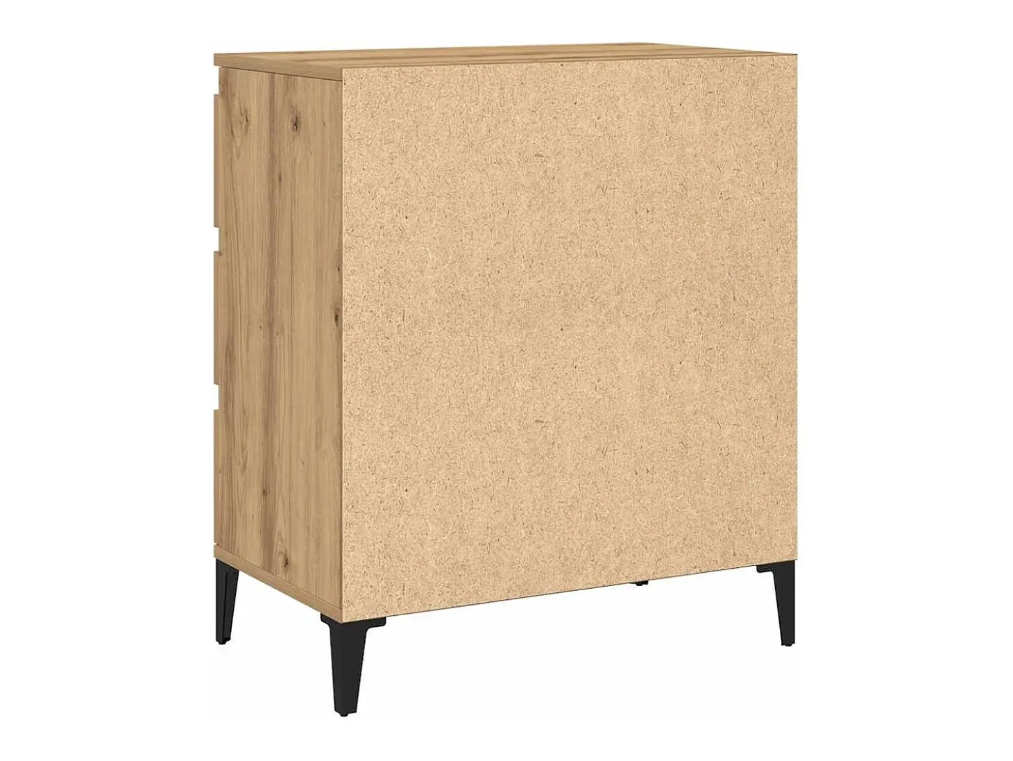 Aparador madera contrachapada roble artisian 60x35x70 cm