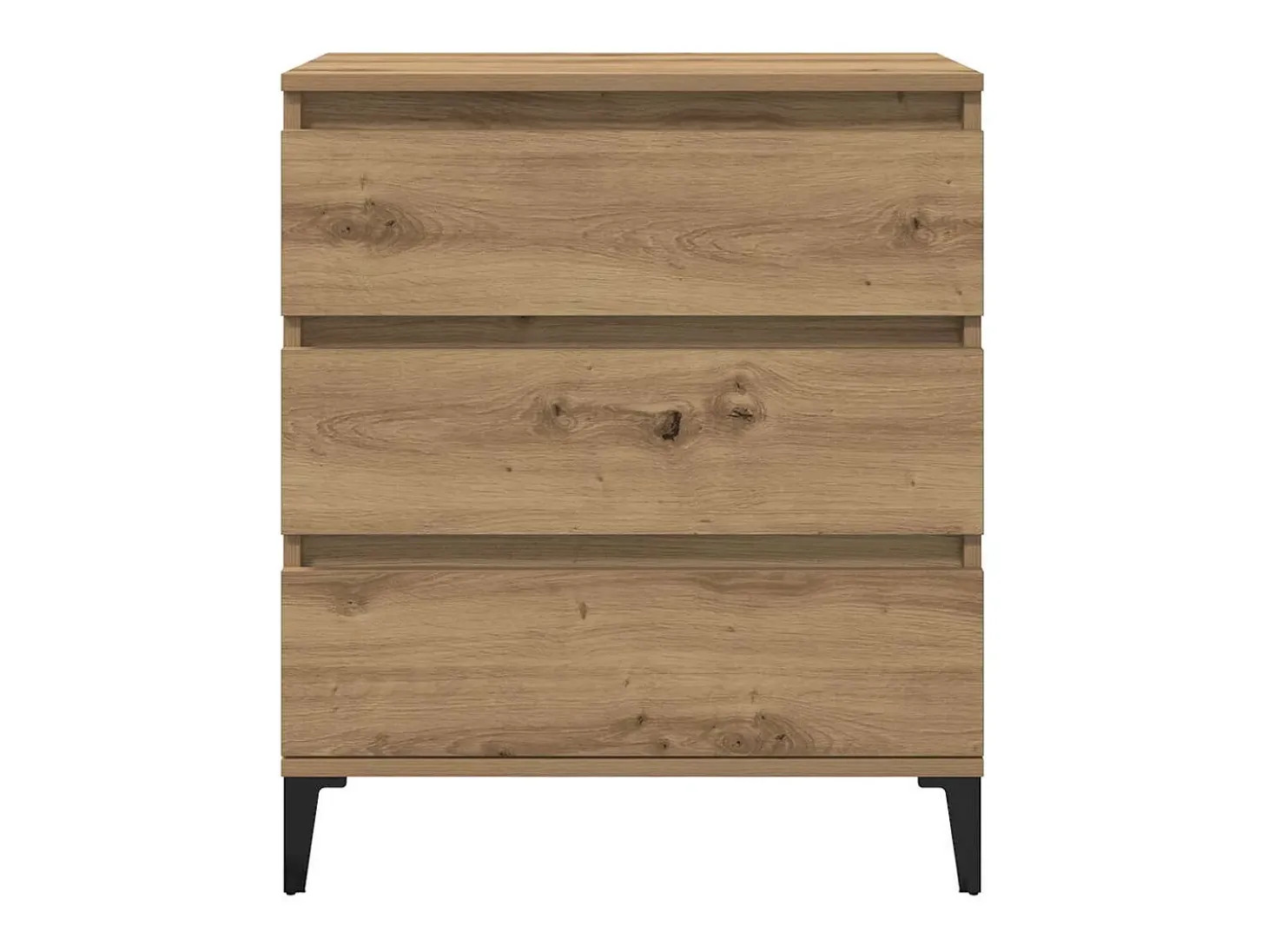 Aparador madera contrachapada roble artisian 60x35x70 cm