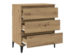 Aparador madera contrachapada roble artisian 60x35x70 cm