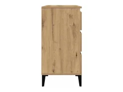 Aparador madera contrachapada roble artisian 60x35x70 cm