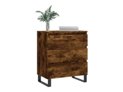Aparador madera contrachapada color roble ahumado 60x35x70 cm ES69221