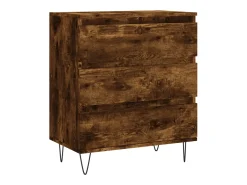 Aparador madera contrachapada color roble ahumado 60x35x70 cm ES61878