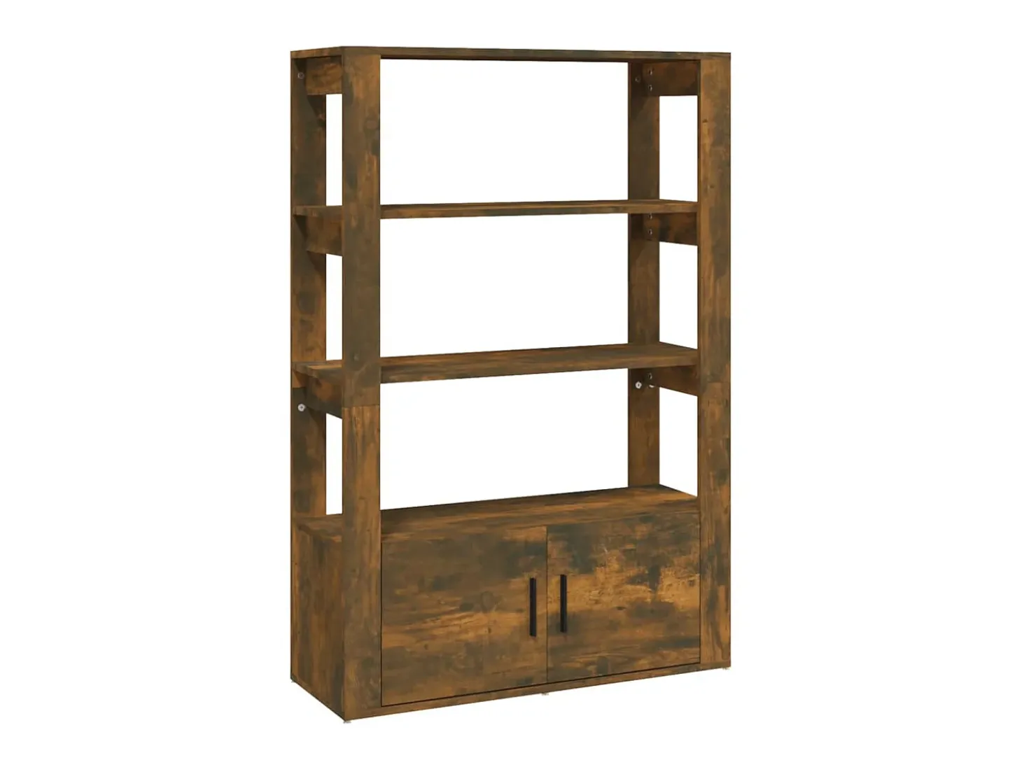 Aparador madera contrachapada roble ahumado 80x30x119,5 cm ES41089