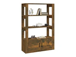 Aparador madera contrachapada roble ahumado 80x30x119,5 cm ES41089