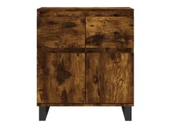 Aparador madera contrachapada color roble ahumado 60x35x70 cm ES10291