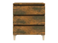 Aparador madera contrachapada color roble ahumado 60x35x69 cm ES42718