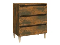 Aparador madera contrachapada color roble ahumado 60x35x69 cm ES42718