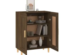 Aparador madera contrachapada marrón roble 69,5x34x90 cm ES50830