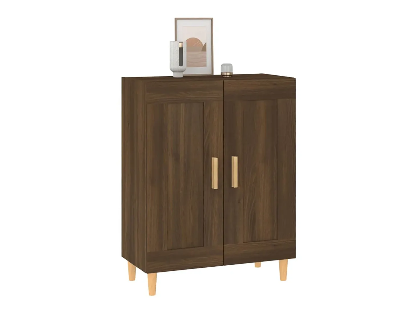 Aparador madera contrachapada marrón roble 69,5x34x90 cm ES50830