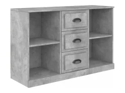 Aparador madera contrachapada gris hormigón 104,5x35,5x67,5 cm