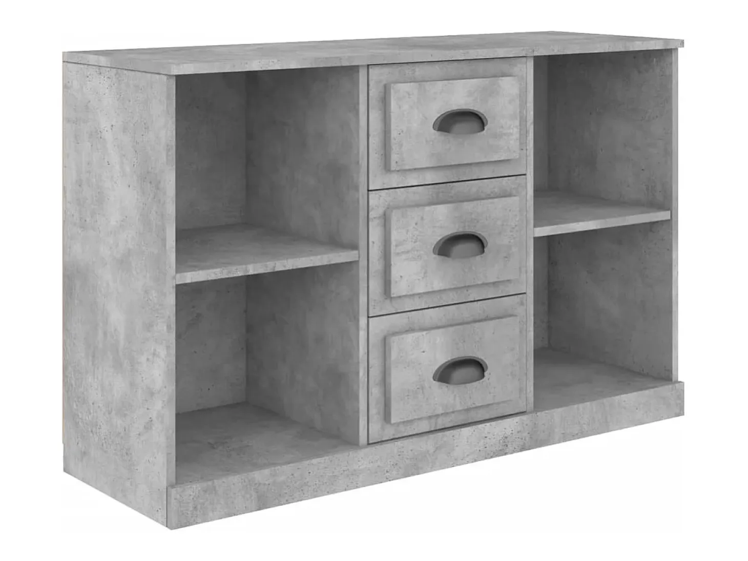 Aparador madera contrachapada gris hormigón 104,5x35,5x67,5 cm