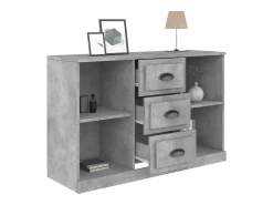 Aparador madera contrachapada gris hormigón 104,5x35,5x67,5 cm