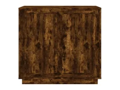 Aparador madera contrachapada color roble ahumado 80x34x75 cm ES69255