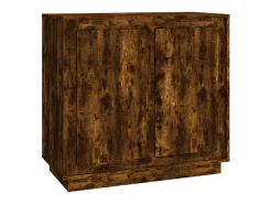 Aparador madera contrachapada color roble ahumado 80x34x75 cm ES69255