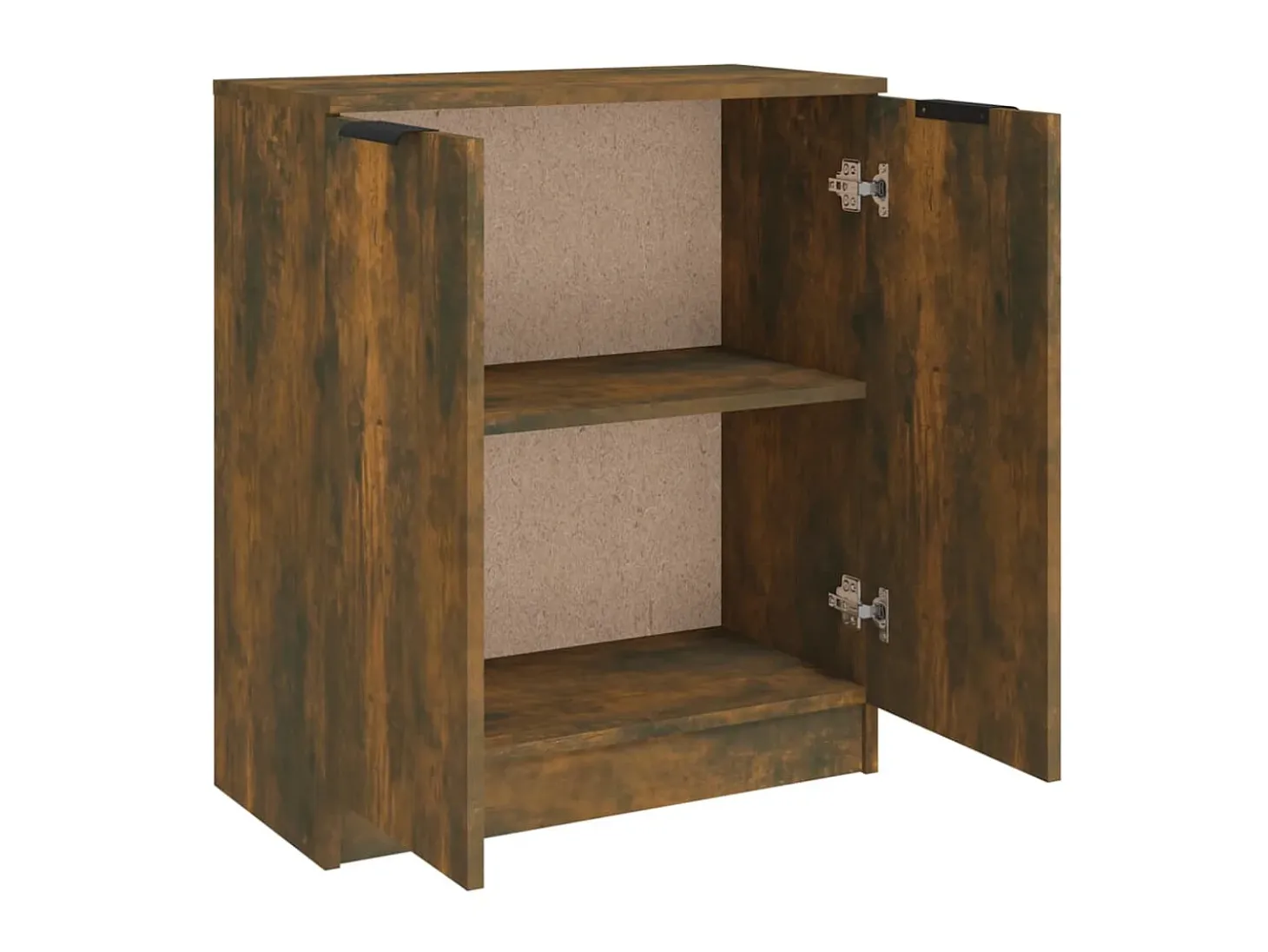 Aparador madera contrachapada color roble ahumado 60x30x70 cm ES73797