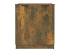 Aparador madera contrachapada color roble ahumado 60x30x70 cm ES73797