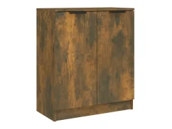 Aparador madera contrachapada color roble ahumado 60x30x70 cm ES73797