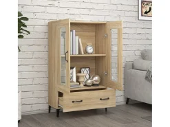 Aparador madera contrachapada roble Sonoma 70x31x115 cm ES50464