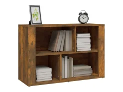 Aparador madera contrachapada color roble ahumado 80x30x54 cm