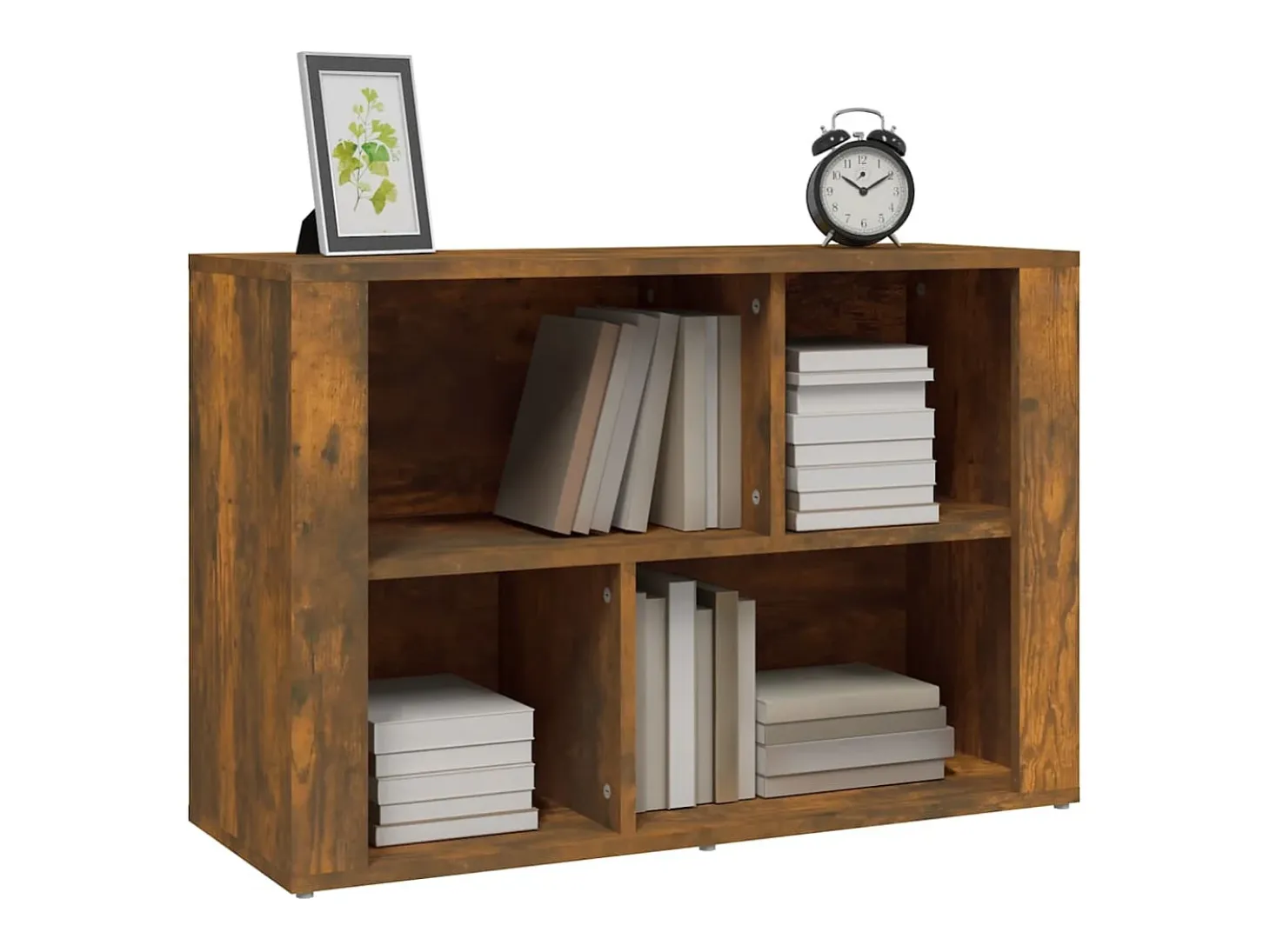 Aparador madera contrachapada color roble ahumado 80x30x54 cm