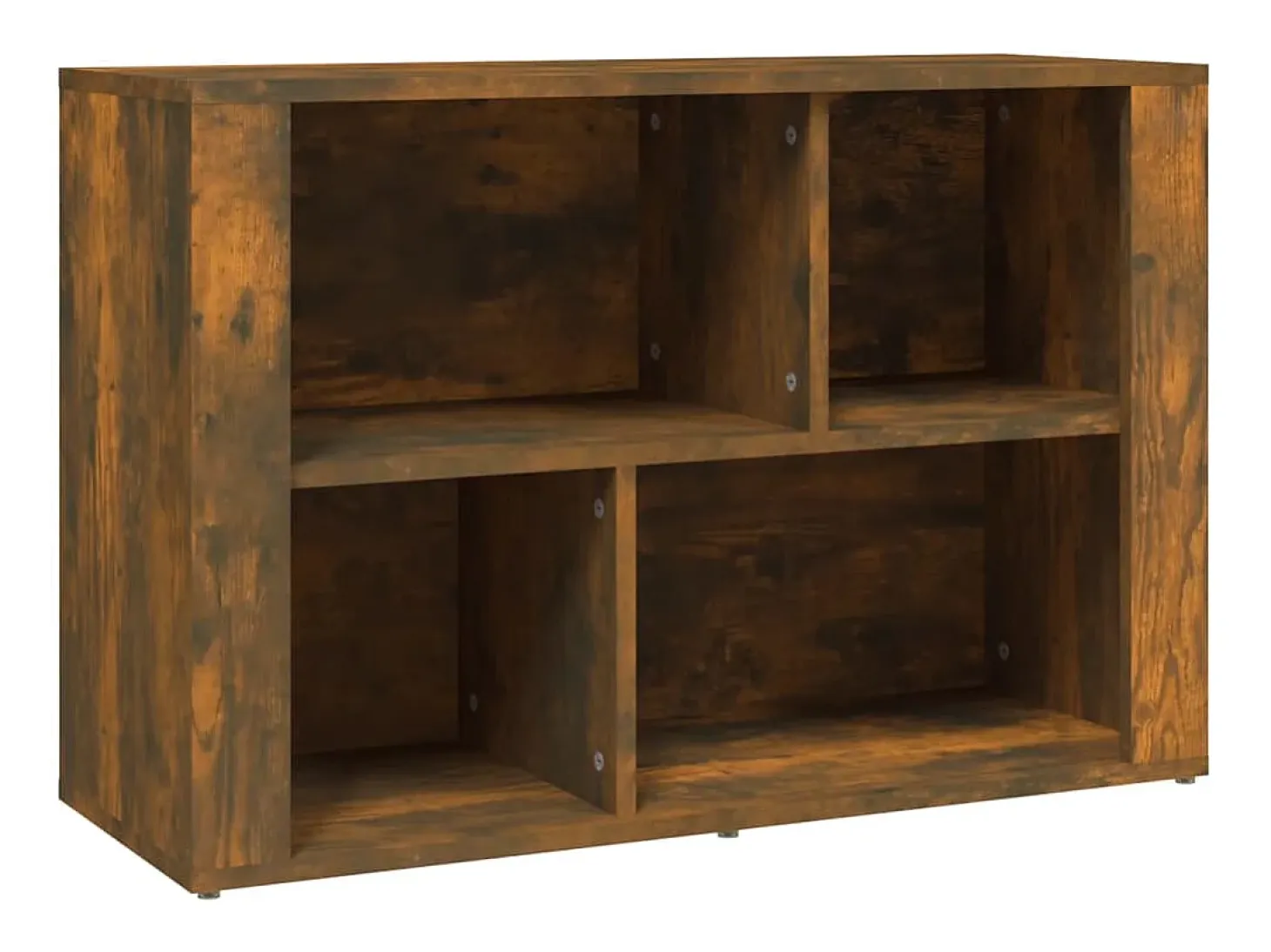 Aparador madera contrachapada color roble ahumado 80x30x54 cm