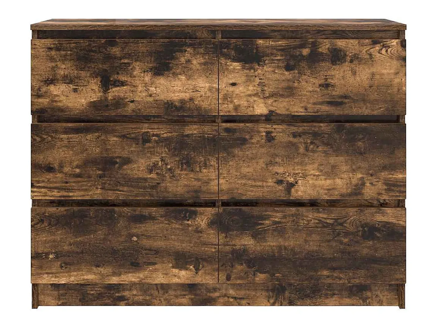 Aparador madera contrachapada color roble ahumado 100x35x76 cm