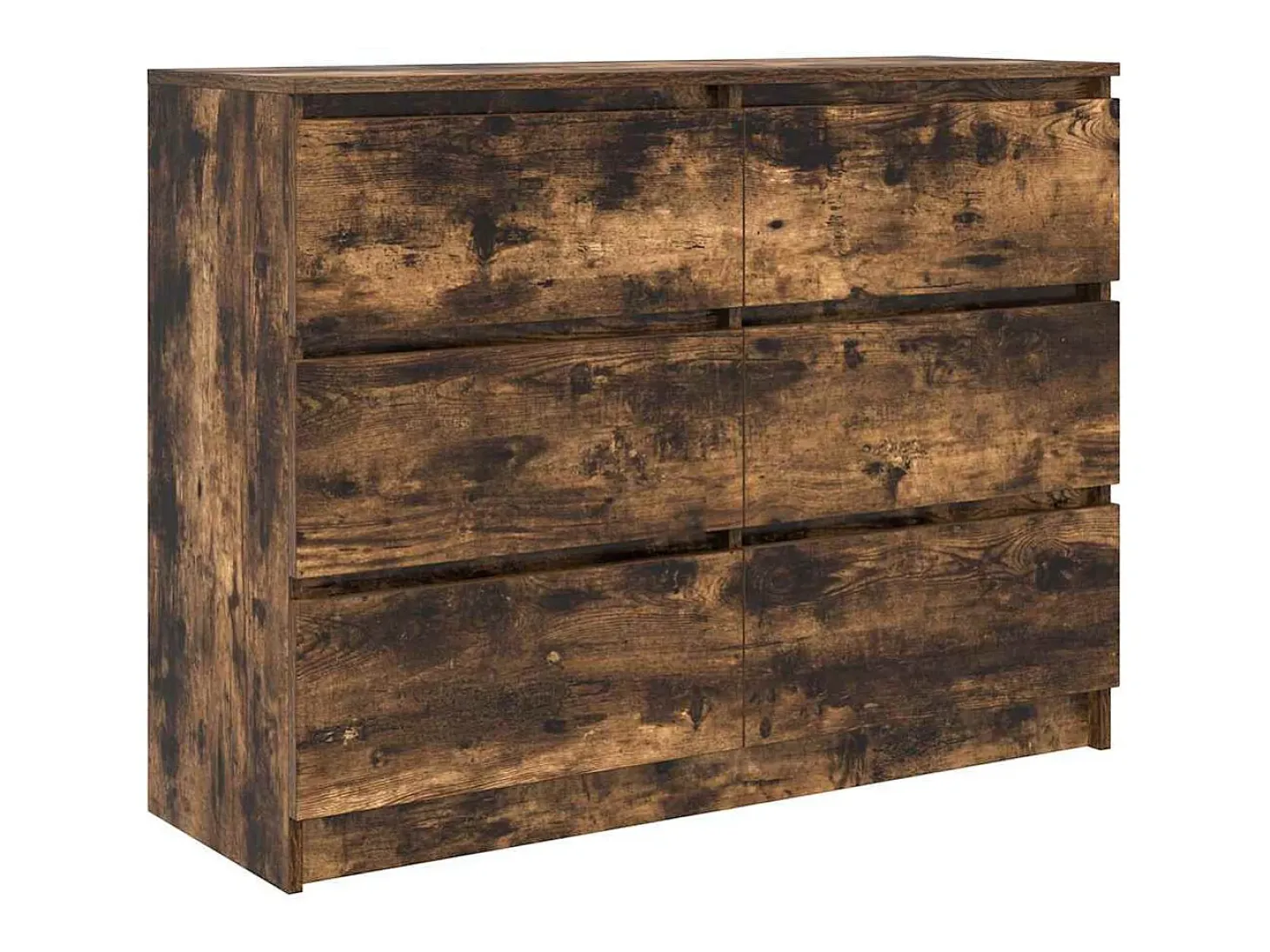 Aparador madera contrachapada color roble ahumado 100x35x76 cm