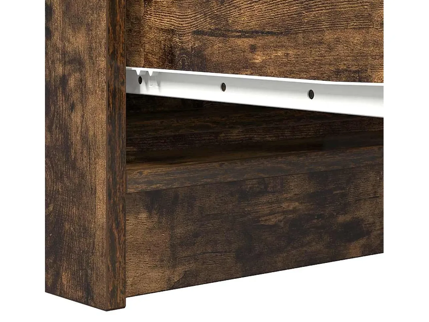 Aparador madera contrachapada color roble ahumado 100x35x76 cm