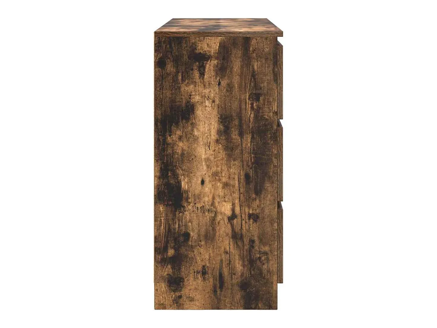 Aparador madera contrachapada color roble ahumado 100x35x76 cm